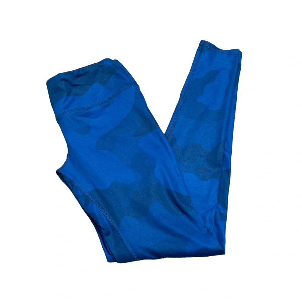 Alo Blue Camouflage Full 7/8 leggings Size S Women